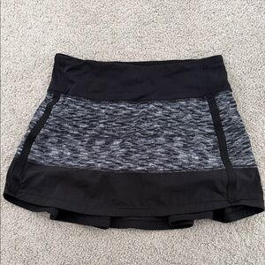 Lululemon Black & Heather Gray Athletic Skort